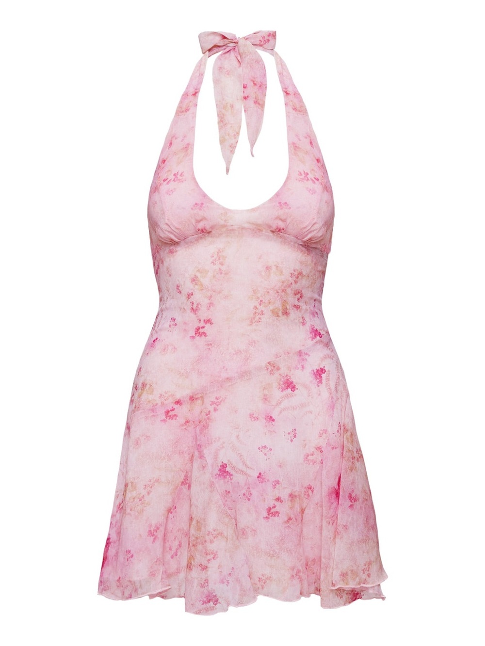 Princess Polly Pink Floral Halter Mini Dress - Picture 5 of 5